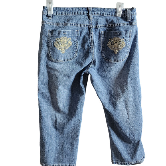 Mattina T Jeans Size 13 14 Medium Wash 5 pockets Embroidered pockets - Picture 2 of 11